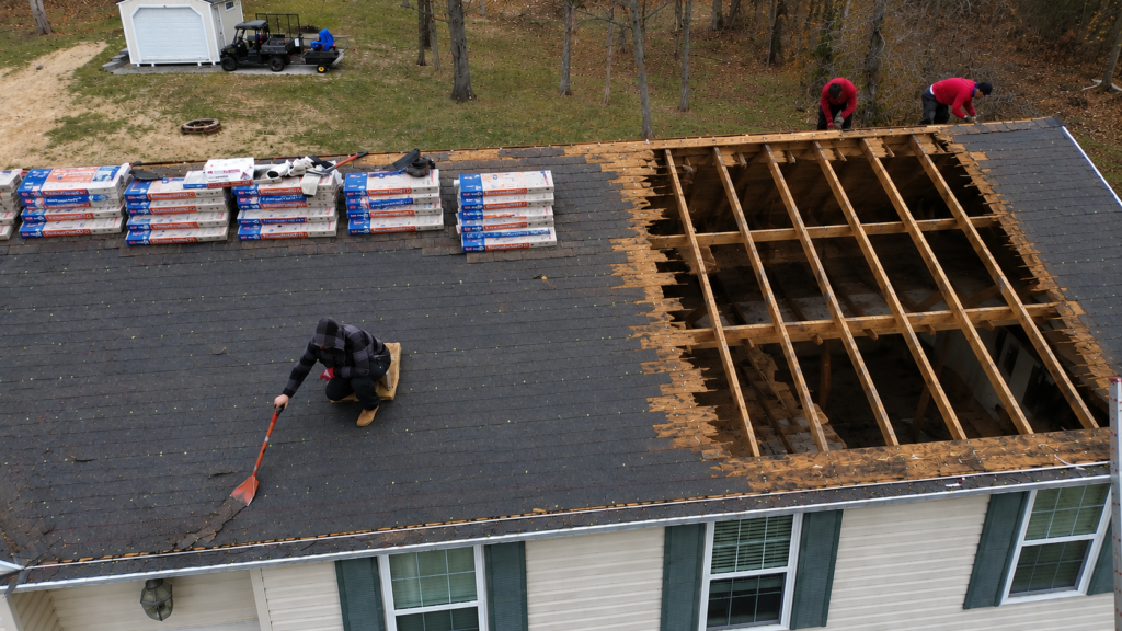 Residential roof replacement project in Washington, Missouri by Gray Summit Roofing LLC