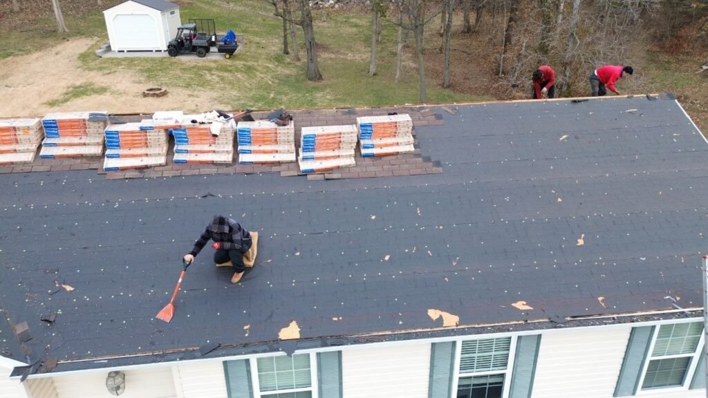 Roof replacement project on residential home in Ellisville, Missouri